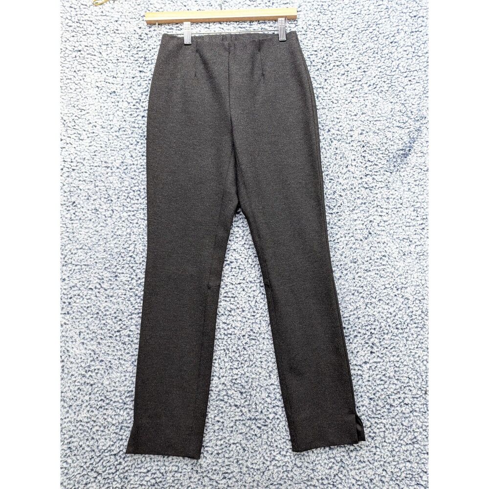 Via Masini 80 High Rise Pull On Pants Size 40 Knit Crop Tapered Stretch Gray